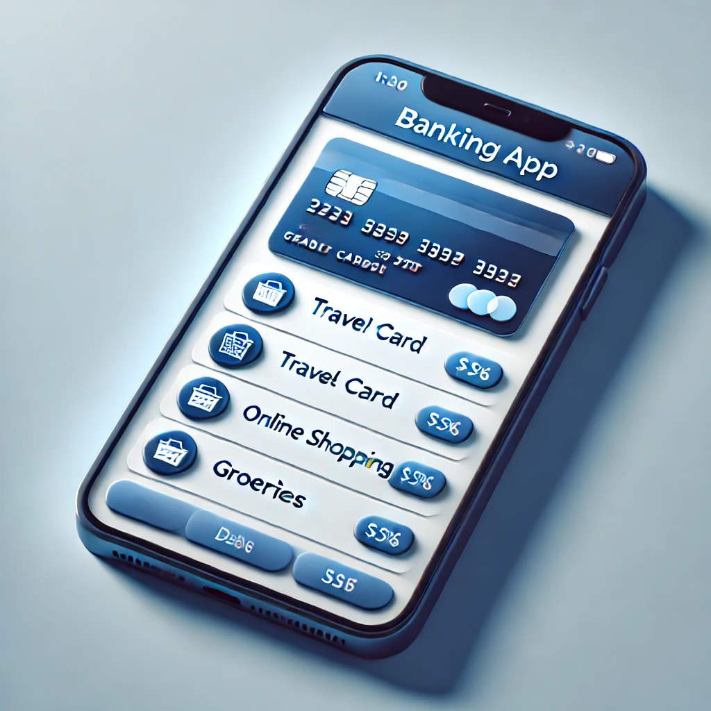 credit and debit cards each labeled with cus