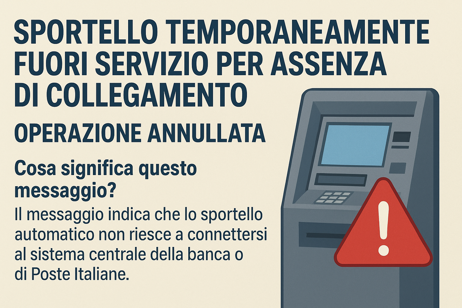 fuori servizio assenza collegmneto