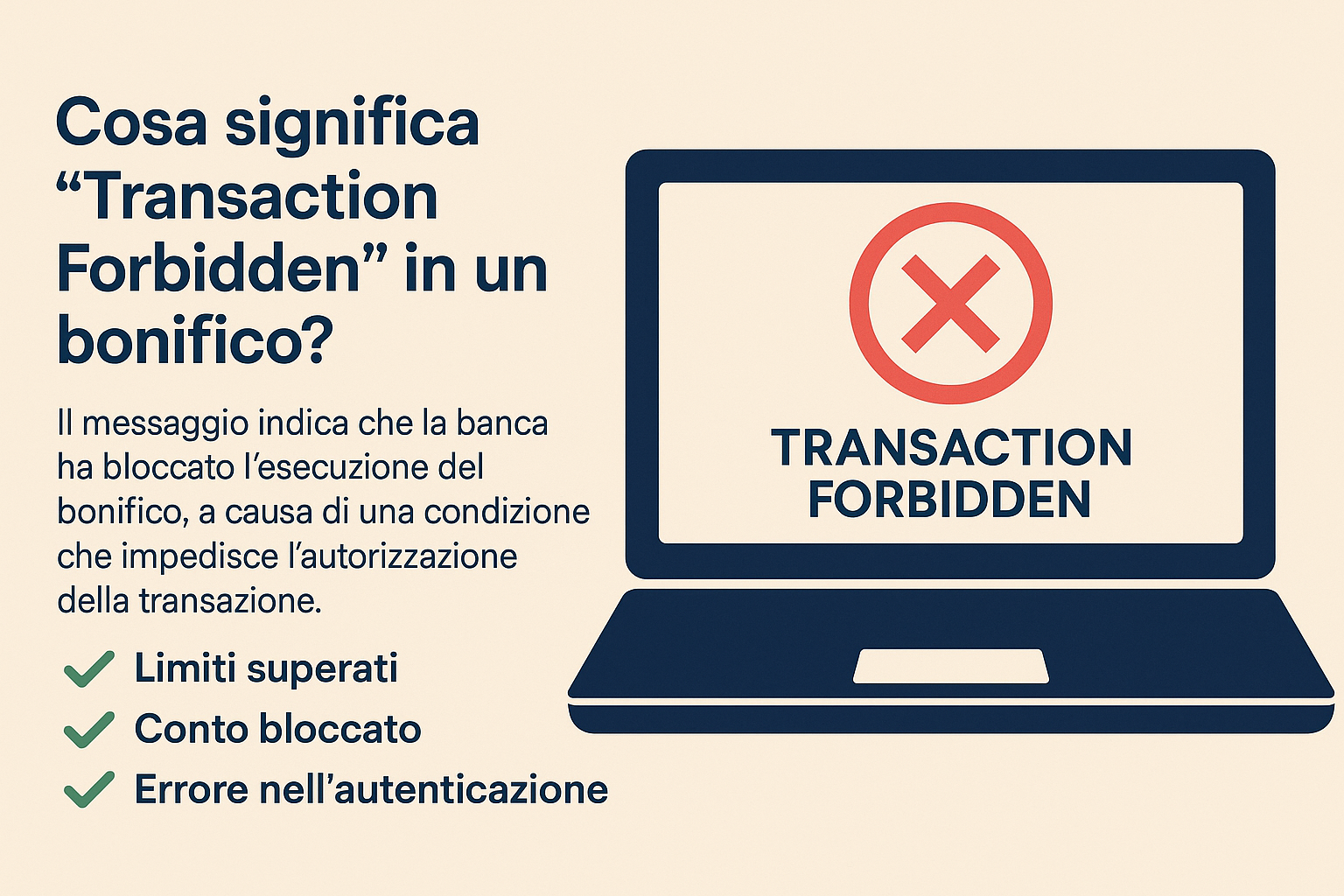 bonifico trasaction forbidden