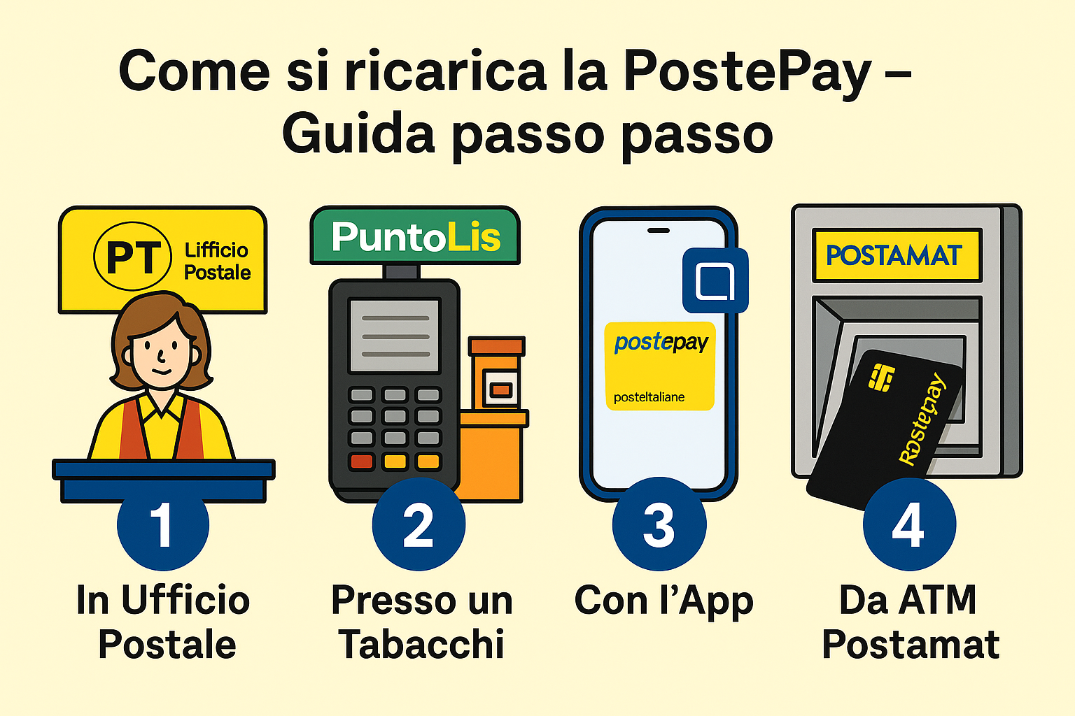 guida metodi ricarica postepay