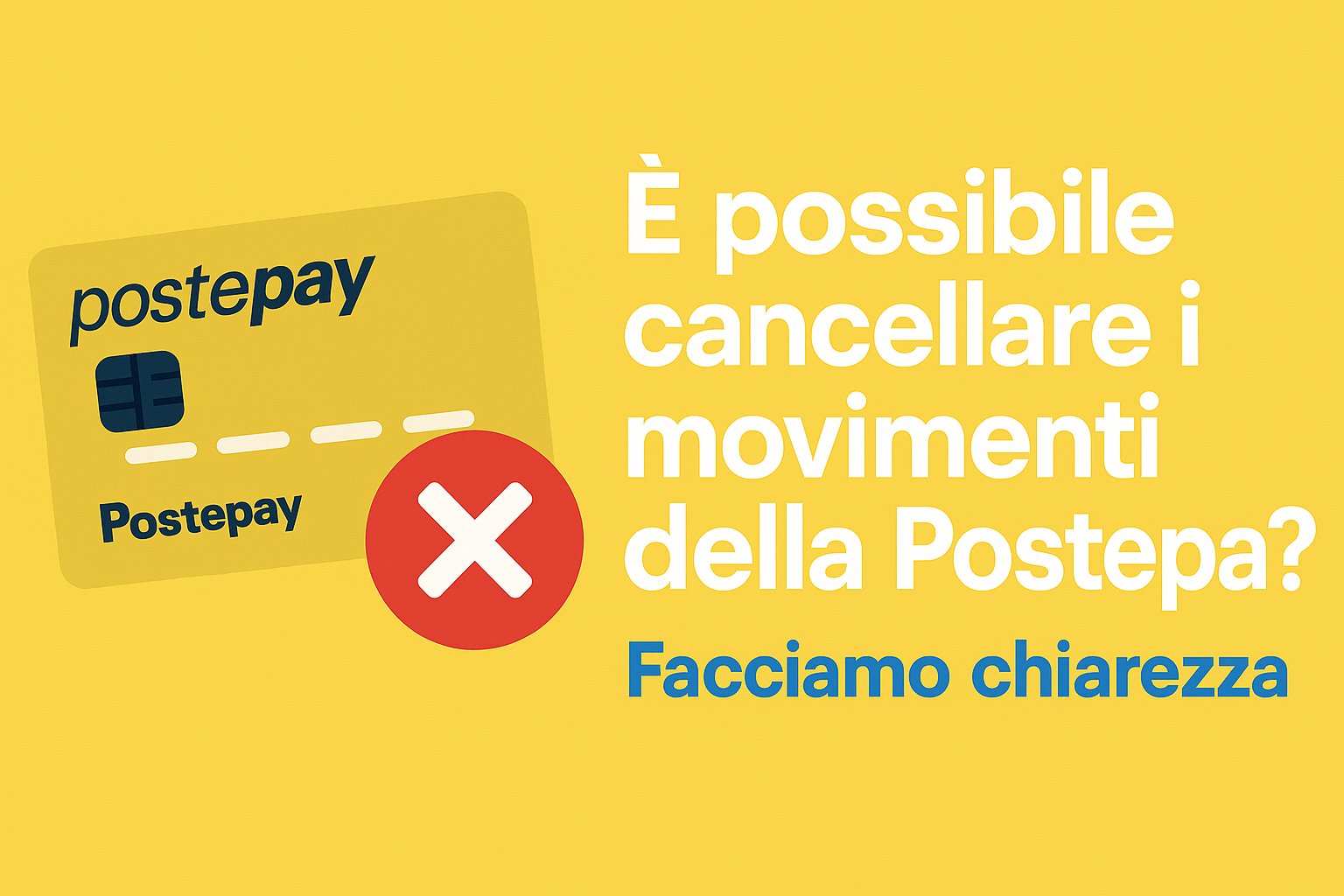 postepay cancellare movimenti