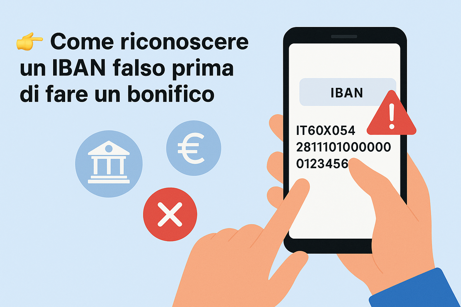 riconoscere iban falso
