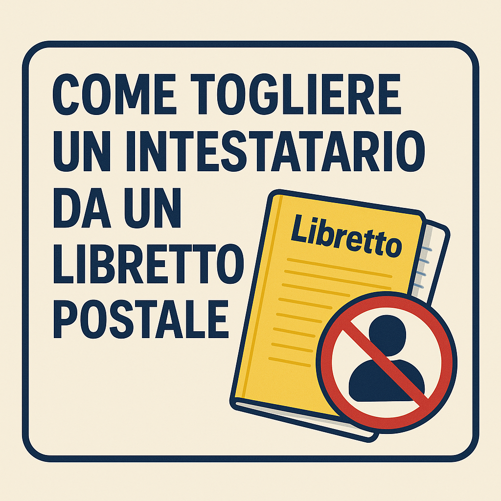 togliere cointestatario libretto