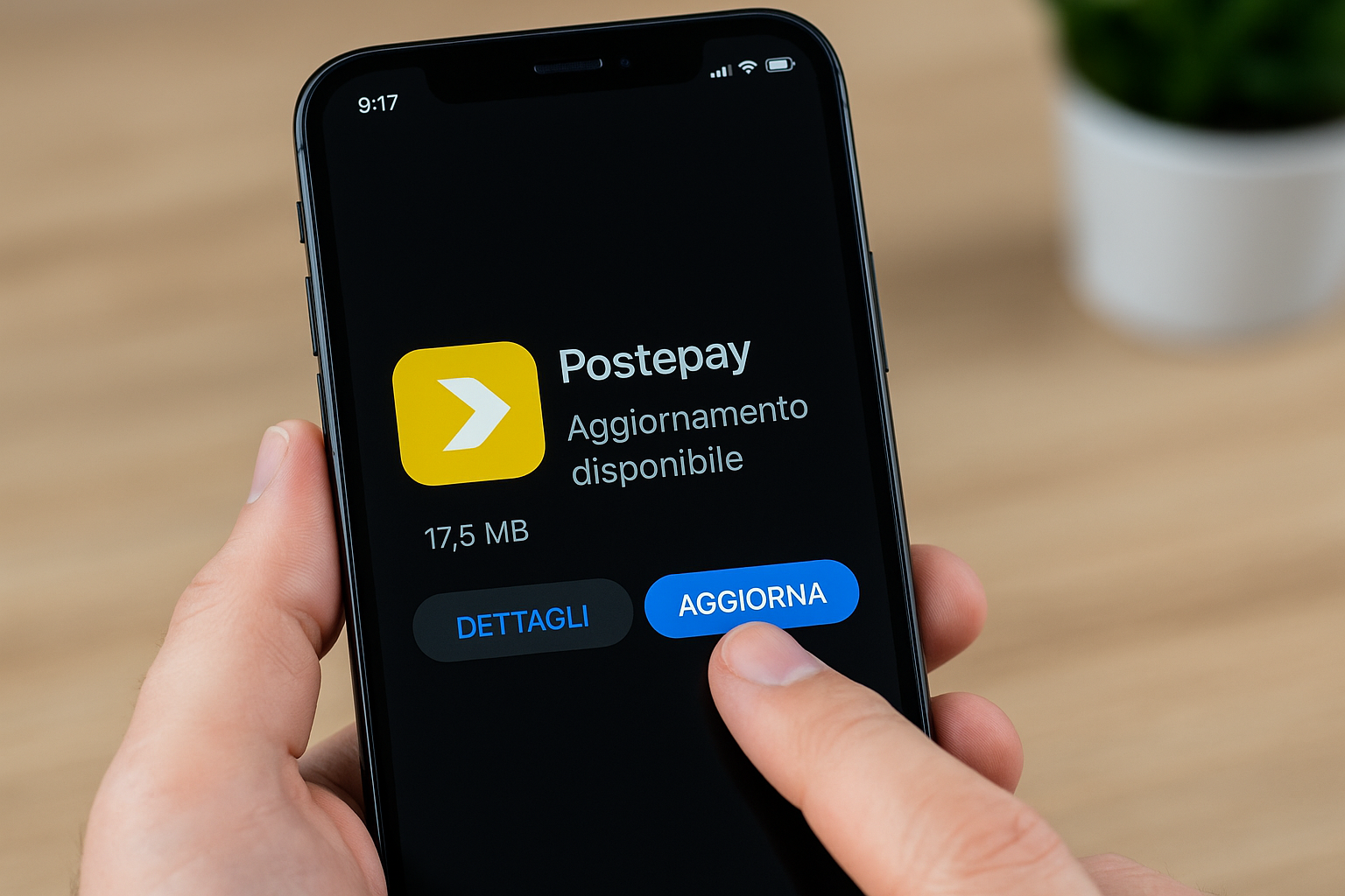aggiornare subito app postepay