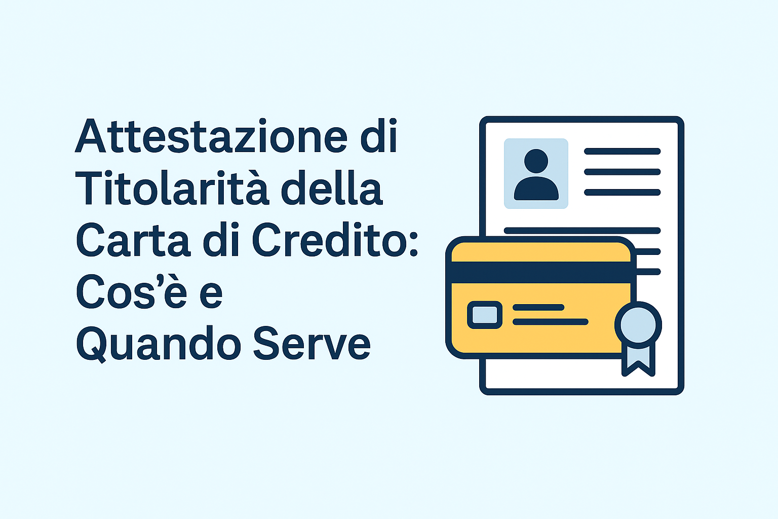 attestazione carta di credito