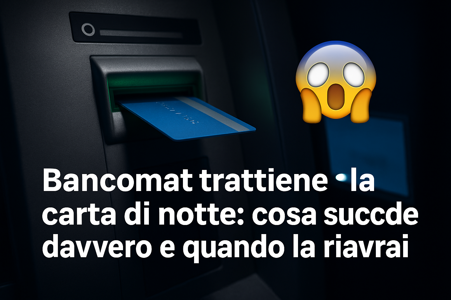 bancomat trattiene carta di notte