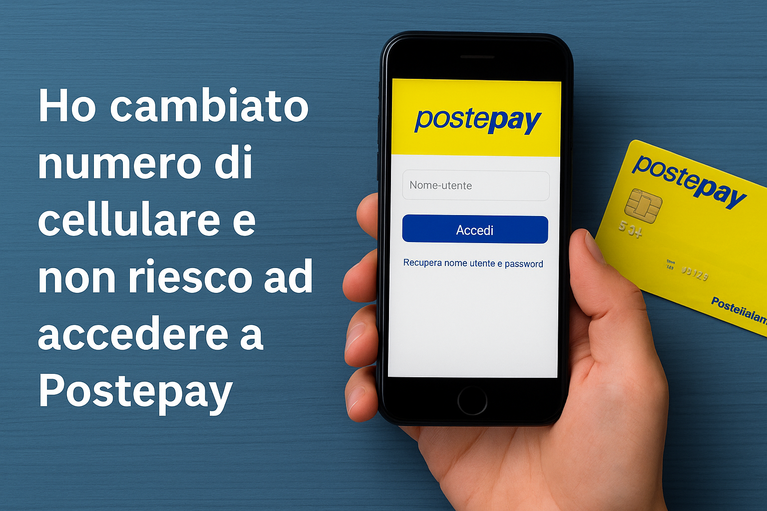 cambio numero cellulare postepay non funziona