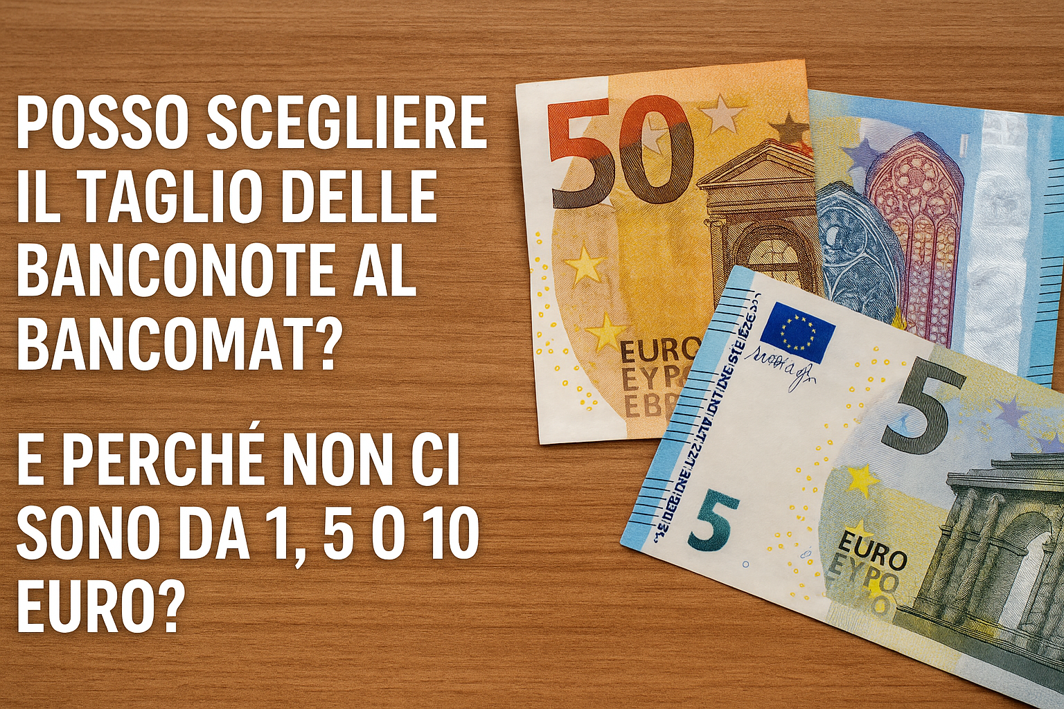 come scegliere taglio bancomat