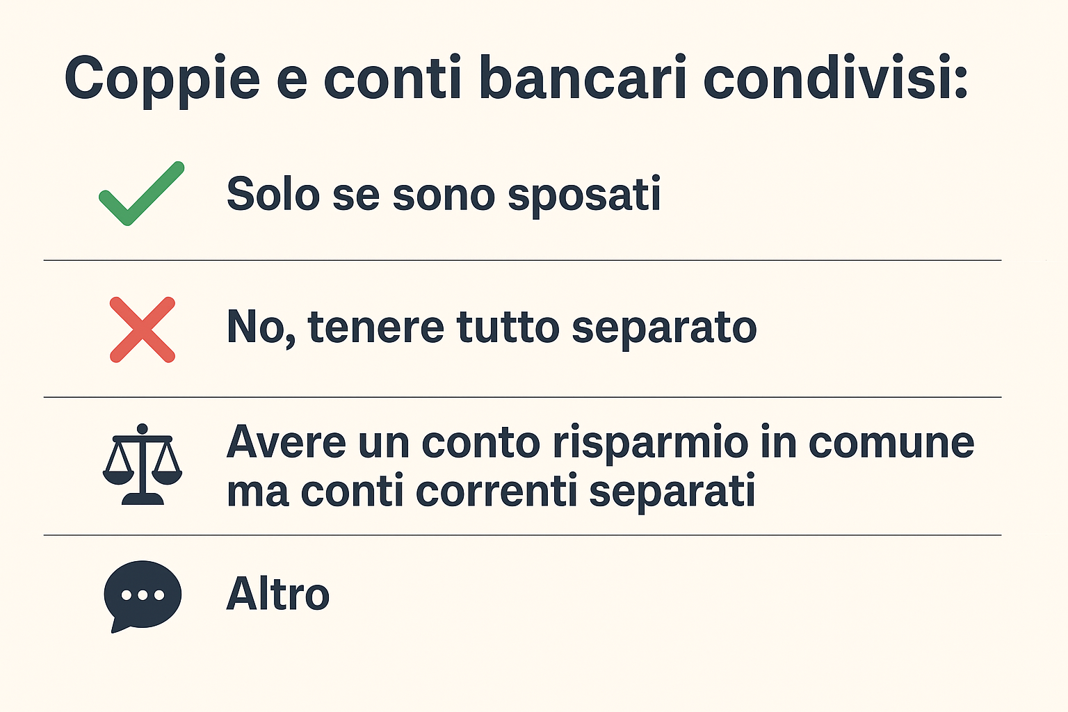 conto corrente comune o separati