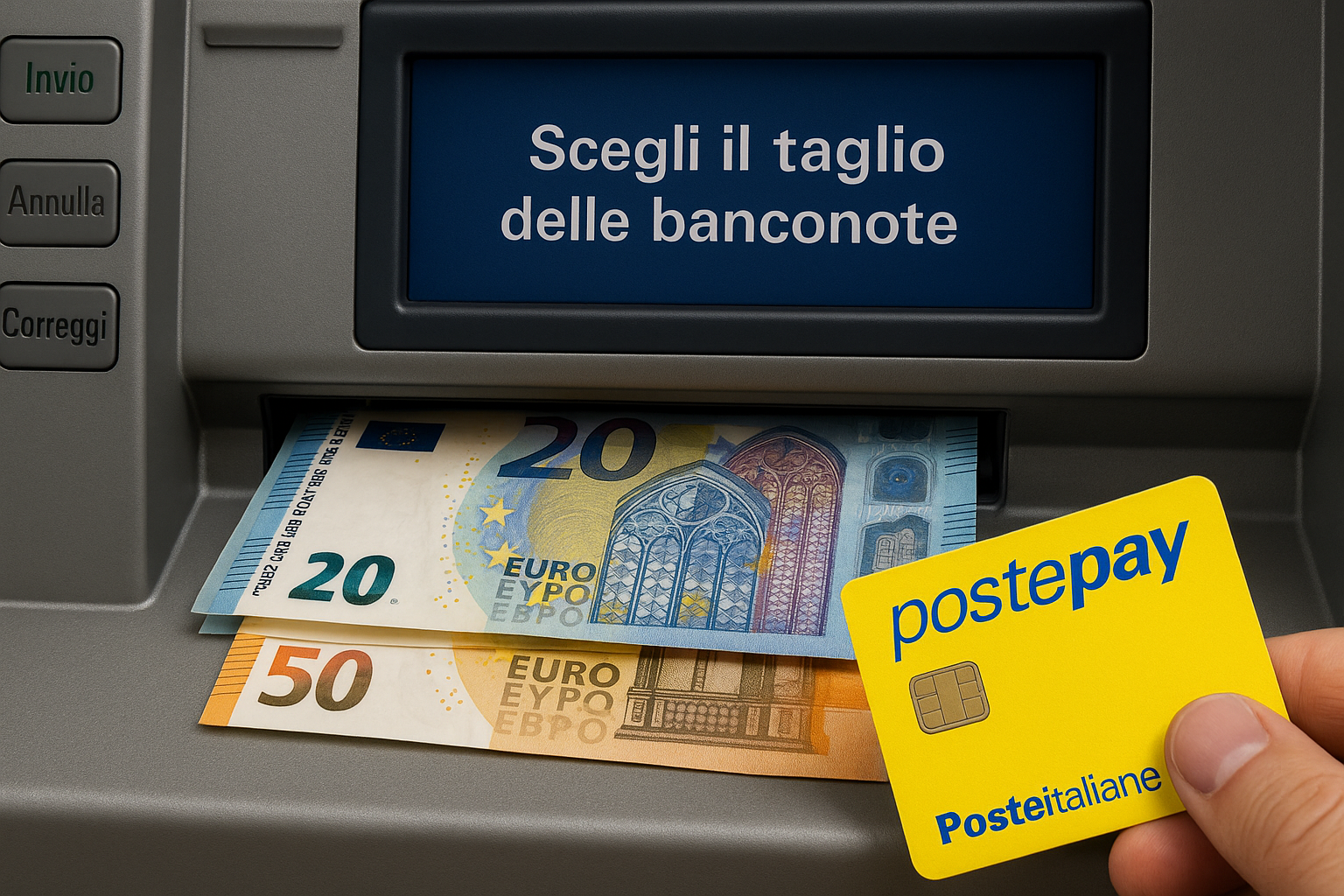 postepay.postamt taglio banconote