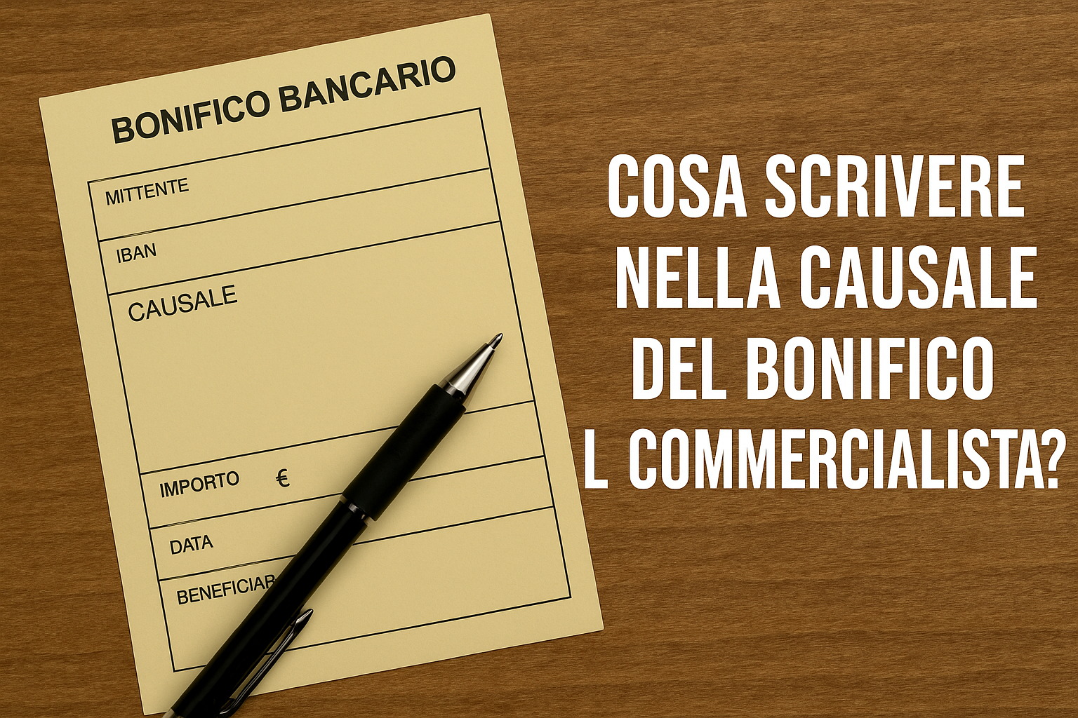 causale bonifico commercialista