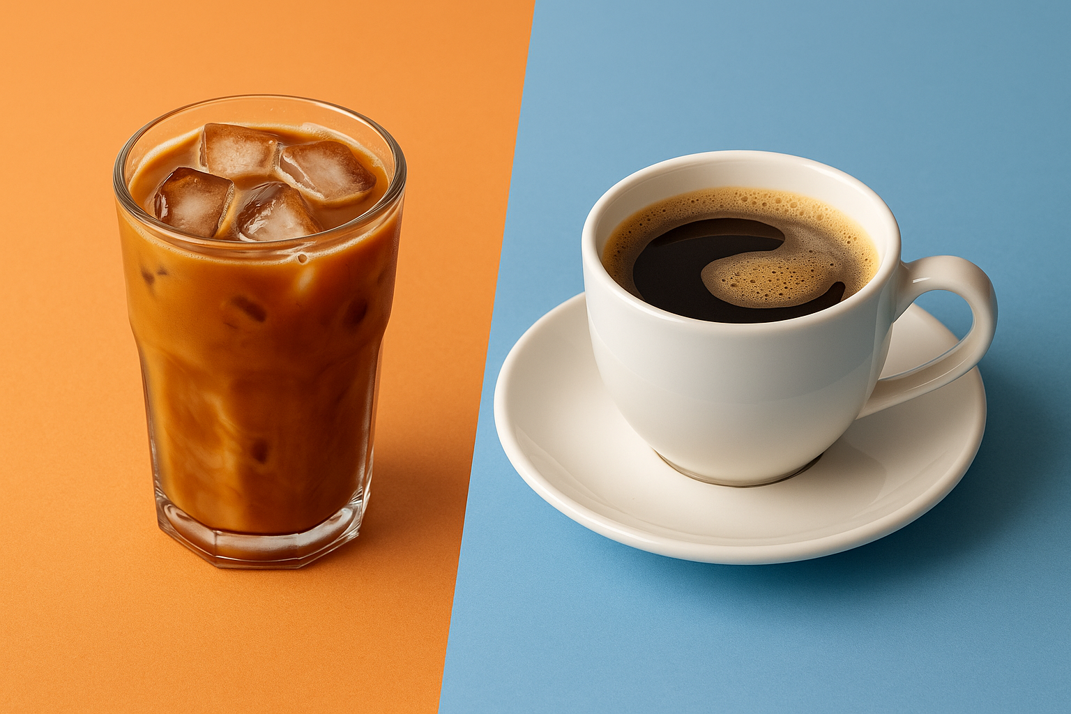 coffe caldo.ghiacciato