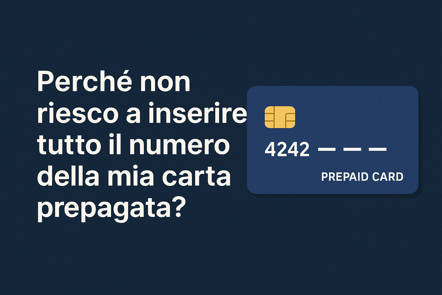 inserimneto numero prepagata