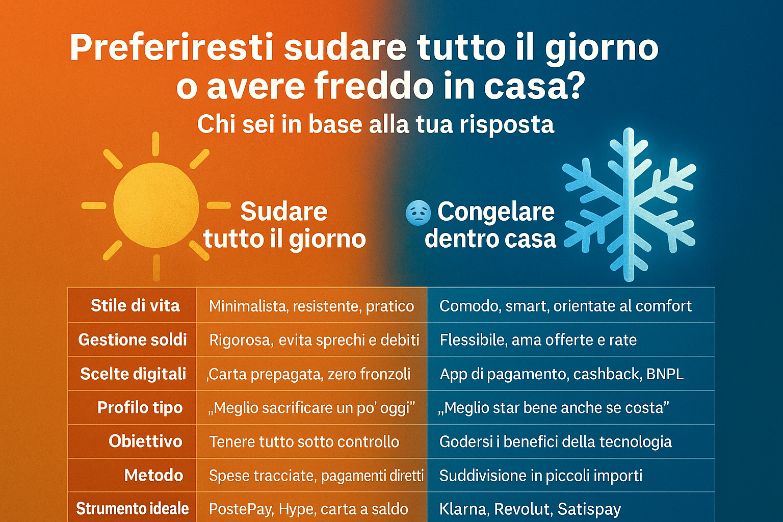 sudare o congelare