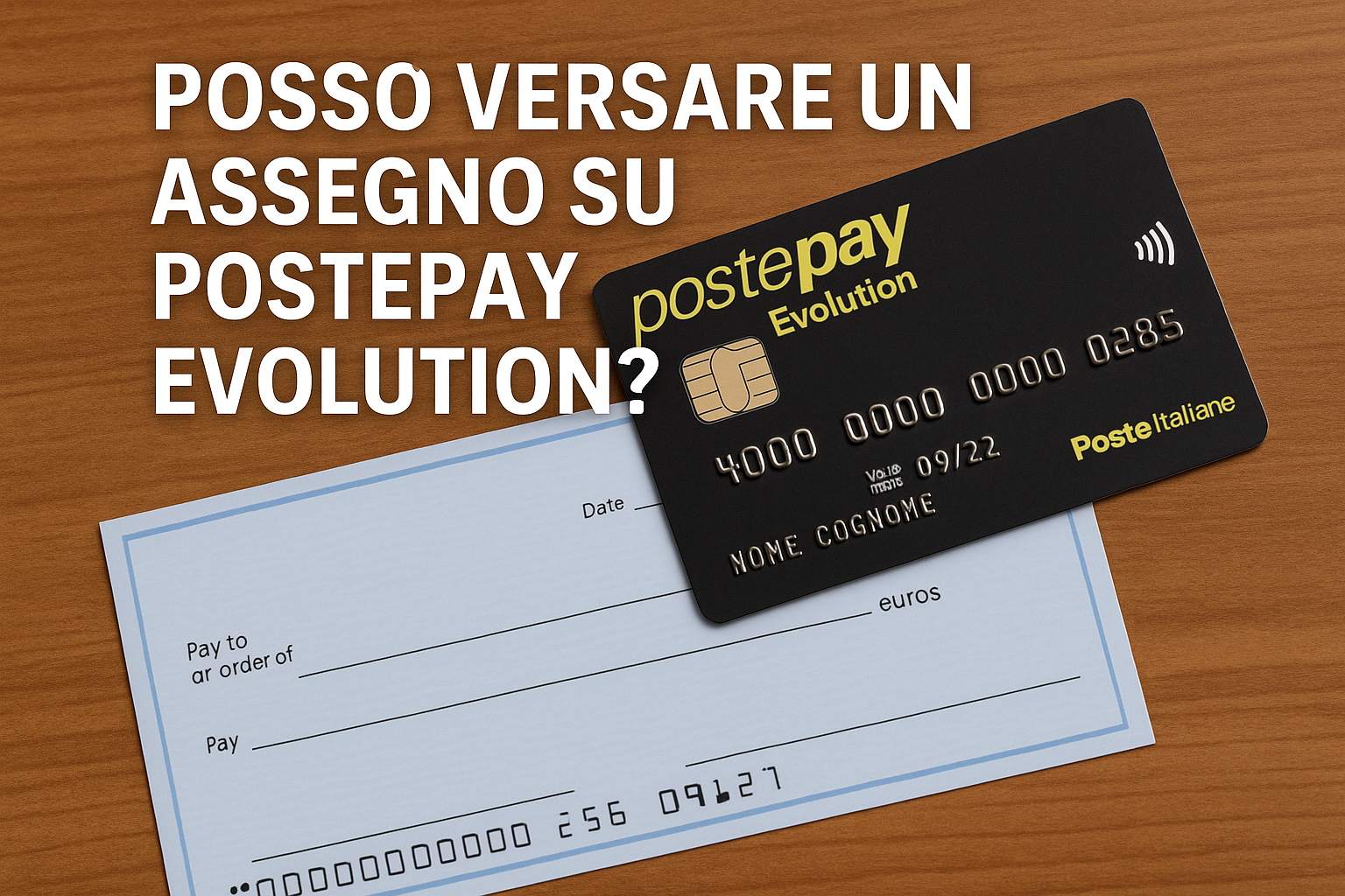 versare assegno postepay evolution