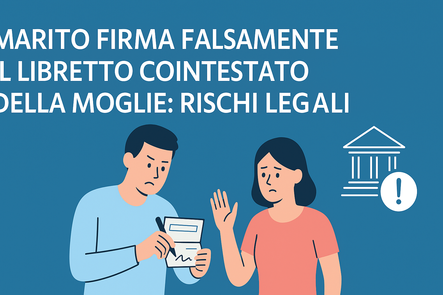 libretto postale cointestato firma falsa moglie