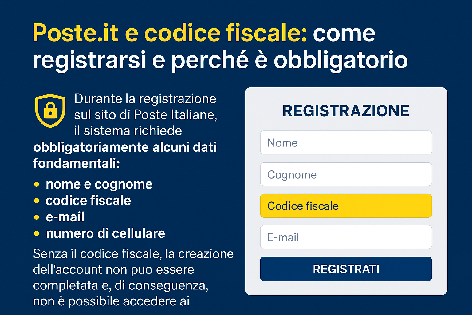 poste it codice fiscale