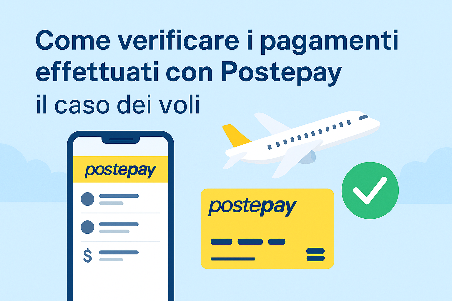 verificare pagamento volo postepay