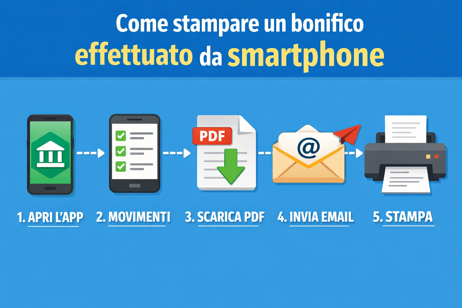 stampare ricevuta bonifico smartphone